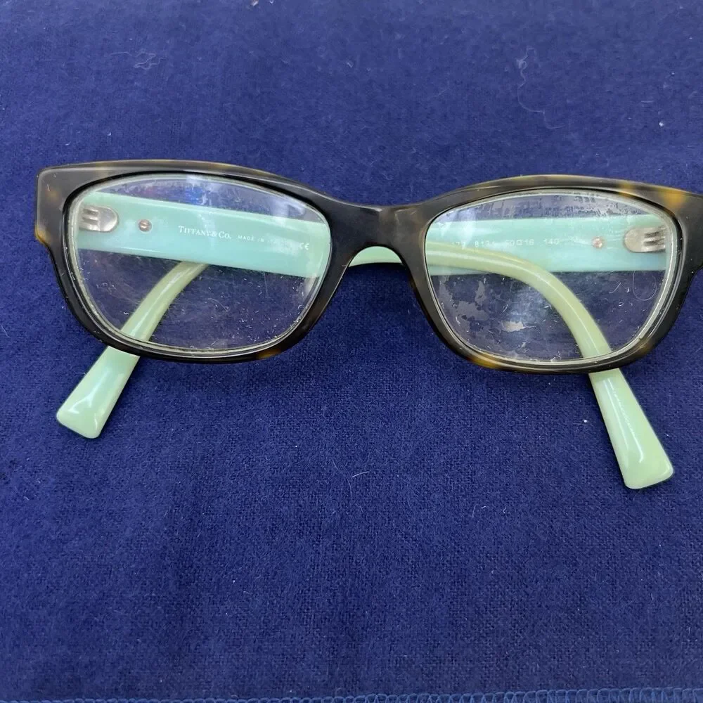 Tiffany & Co Eyeglasses Frames Only TF2172 8134 Brown Tortoise Blue 50-16-140